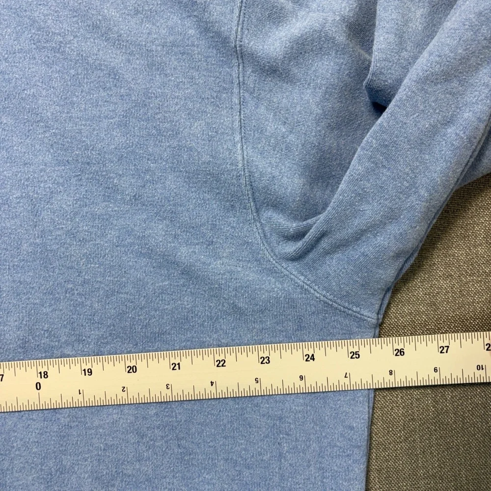 Peter Millar Mens XL Light Blue 100% Cotton 1/4 Zip Pullover Sweater